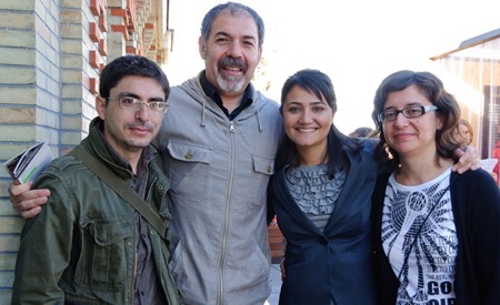 Walter Astrada, Juan Medina, Mayte Carrasco y Núria Rodríguez el día de la inauguración. Fotografía de Fran Simó.